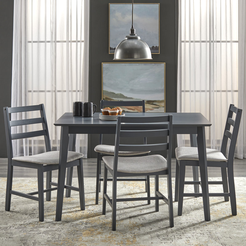Ensemble repas pour 4 personnes Hardman, Gris anthracite