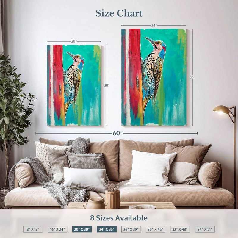 Brampt Woodpecker II, 36" H x 24" W