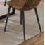 Ensemble de table de salle à manger de 55 po en bois aggloméré de 55 po et de chaises de salle à manger modernes, ensemble de table de salle à manger de style Mid-Century en bois avec base et pieds en métal, table de salle à manger et chaises en suède, couleur de bois naturel