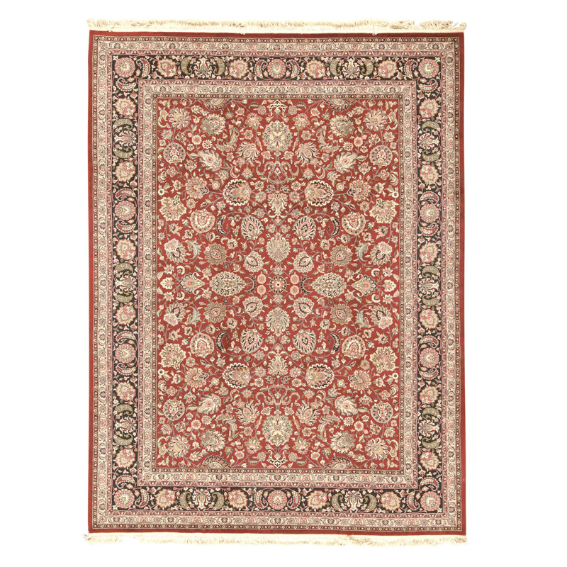 Hand Knotted Wool Area Rug in Multi