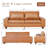 Gilmar 89" Upholstered Vegan Leather Sofa with Square Arms and Storage Pockets-29874888