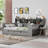 Wooden Daybed with Storage Shelves-130036324