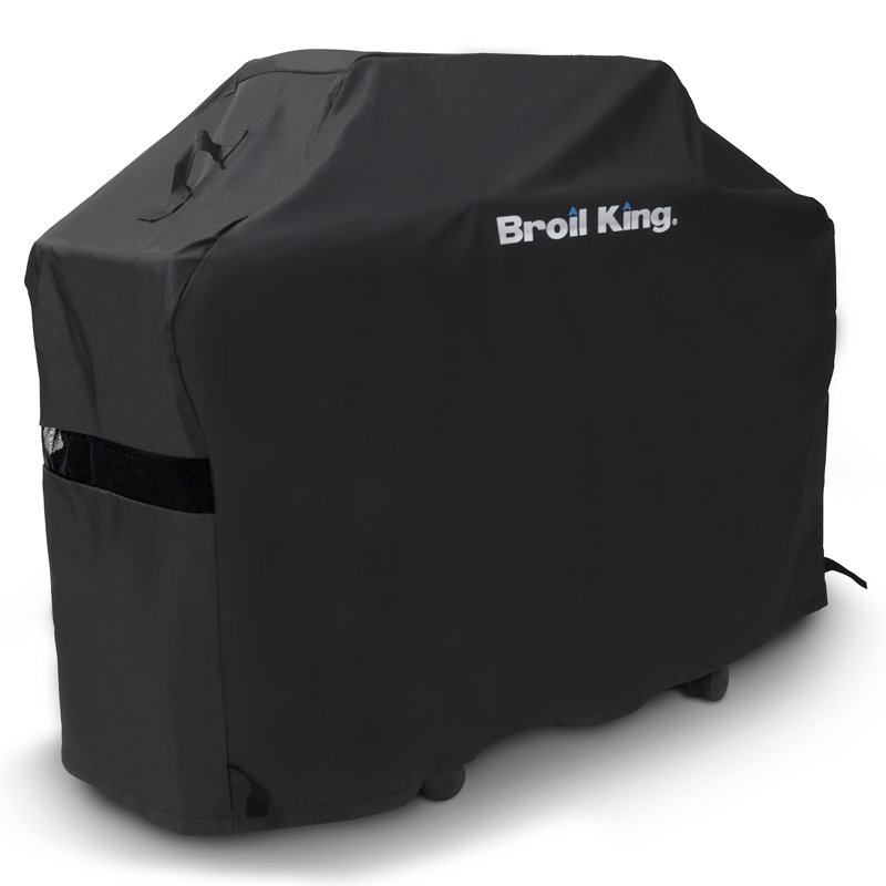 Black PVC and Polyester Cart-Style Grill Cover