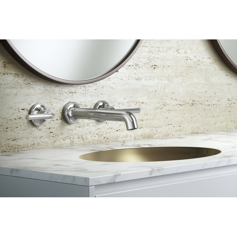 Tenet Wall Mounted Bathroom Faucet, Polished Chrome