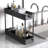 Slim Storage Cart 4 Tier, Storage Organizer Rolling Utility/ Mobile Shelving Unit Slide Out Storage Cart-1586227191