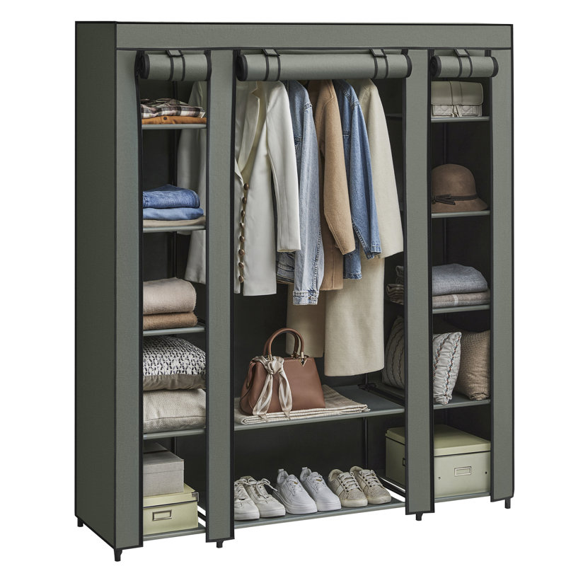 Mccaskill 150cm Portable Wardrobe, Sage Green