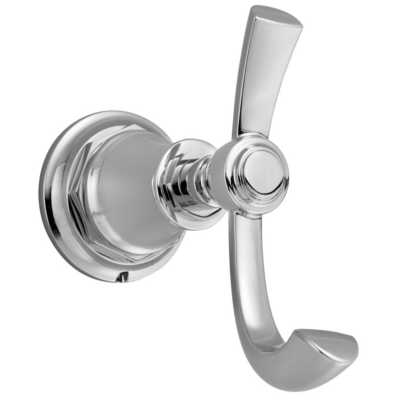 Rook® Double Robe Hook, Polished Chrome