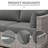 8-Piece Outdoor 4" Replacement Cushion Set Seat/Back Cushion(Set Of 3 Seats, 3 Backs, 2 Short Backs)-263363144