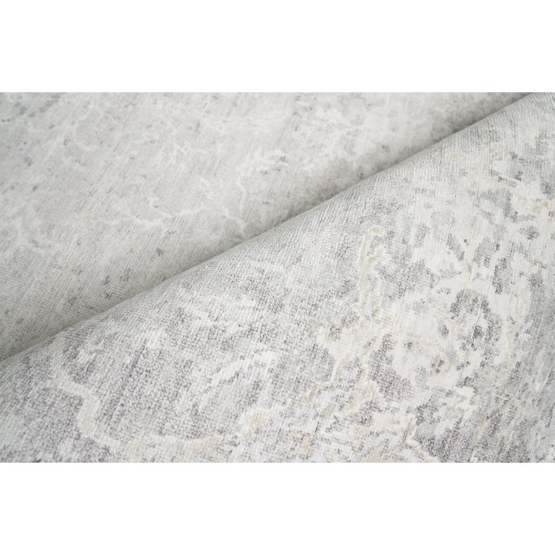 Hand Knotted Silk Abstract Area Rug, Rectangle 12' x 15'