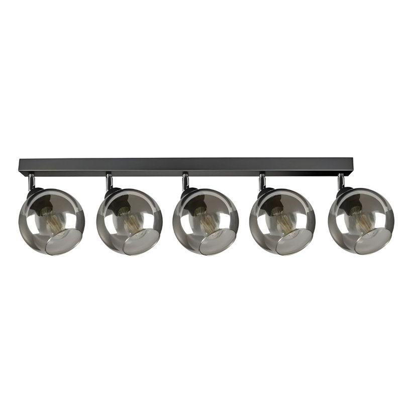 Vard Glass Semi Flush Mount, Aluminum