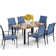 Sutiya 6 - Person Metal Patio Dining Set with Rectangular Table