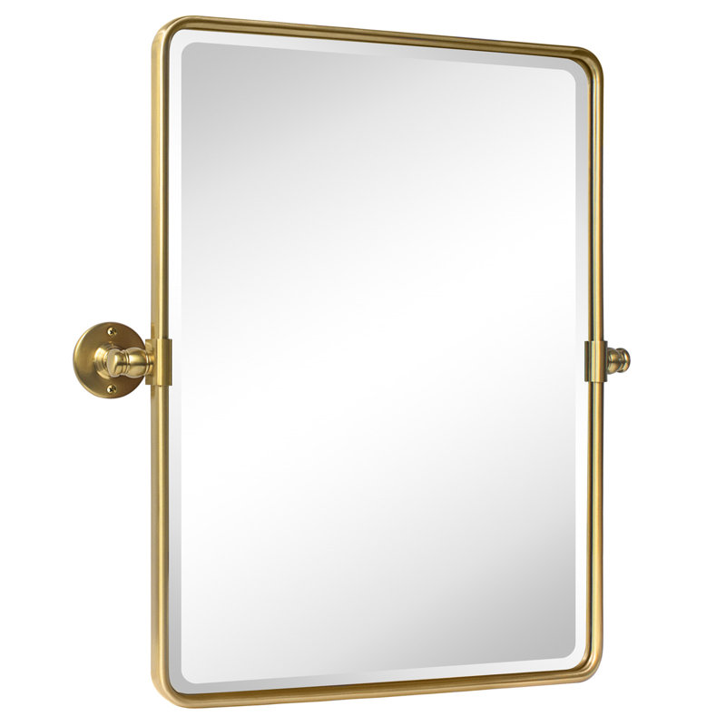 Miroir mural de salle de bain Woodvale, Or brossé, 24 po x 20 po