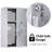 Kleankin Wall Mounted Medicine Cabinet, Locking Wall Cabinet With 3 Tier Shelves, Stainless Steel Frame And Glass Door, Lockable With 2 Keys, Silver