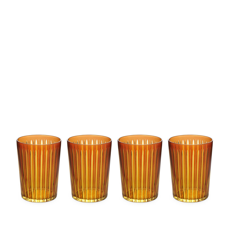 Prism Double Old Fashioned Glasses, 17 oz., Amber