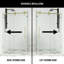 Winslow 46" W x 34" D x 74" H Sliding Frameless Shower Enclosure with 3/8  Clear Glass-50877313