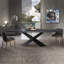 Extendable Metal Base Dining Table