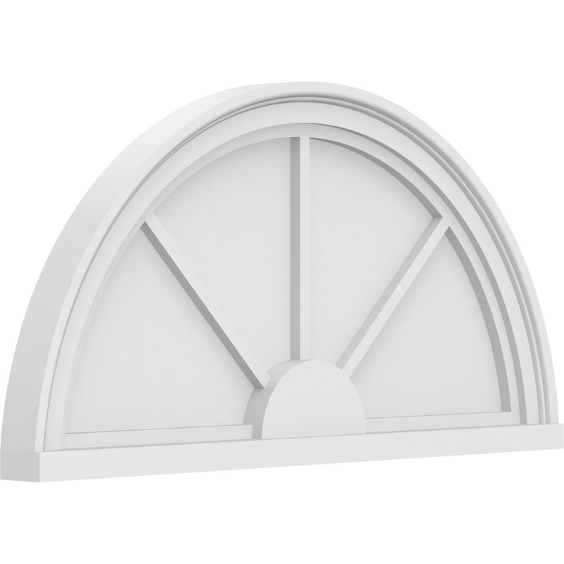 Demi-cercle à 3 branches en PVC de qualité architecturale, H 14 po x l 28 po x P 2 po
