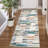 Modern Geometric Machine Washable Rug with Non-Slip Backing Non-Shedding Contemporary Accent Carpet Soft Low Pile Floor Cover for Living Room-88466900