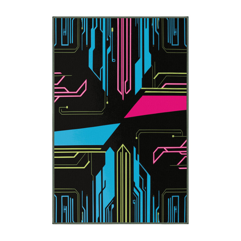Neon Apex Rug, Rectangle 2' x 3'