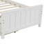 Lit plateforme simple avec deux tiroirs, blanc, lit-1854789712