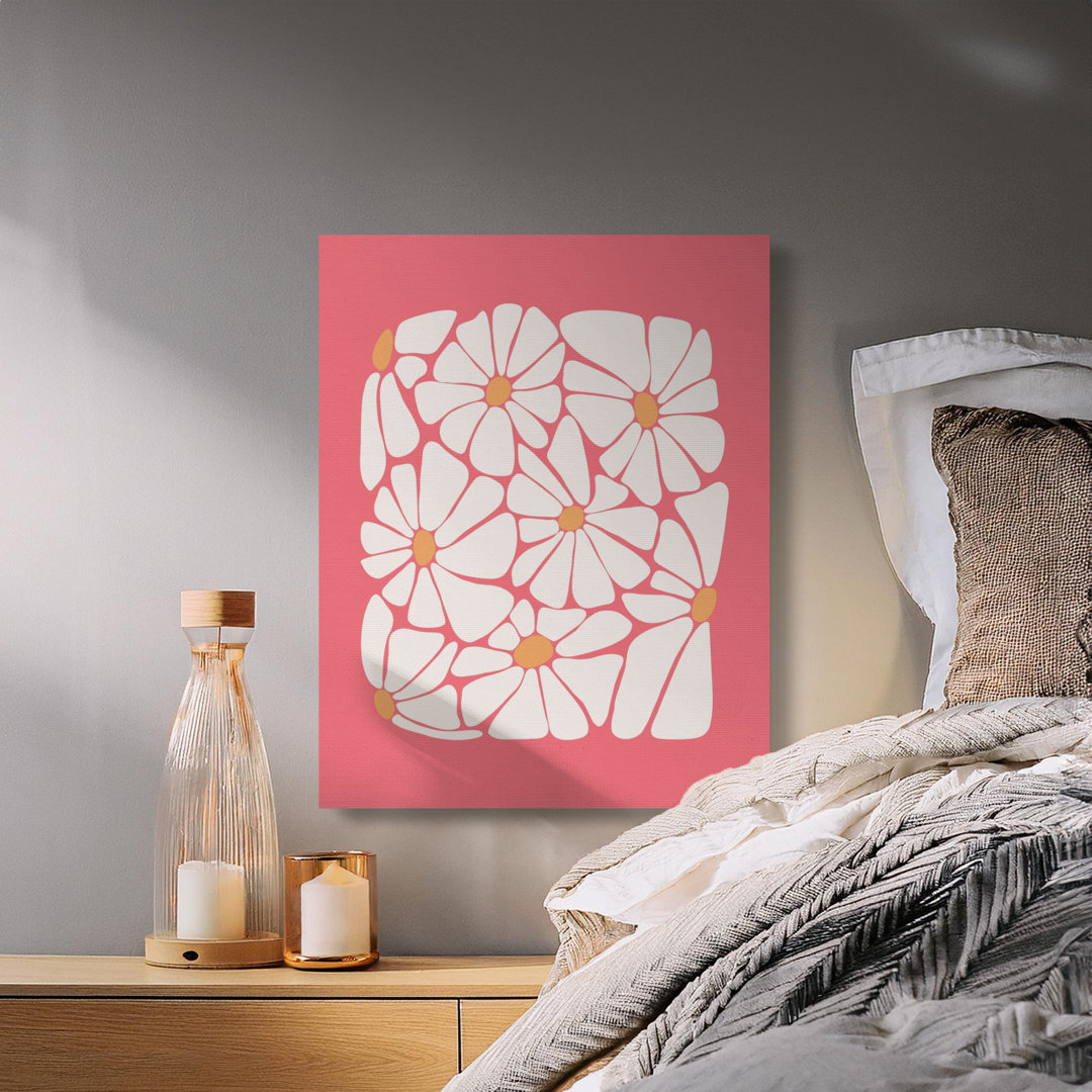 Daisy Canvas Wall Art, Floral Print, Gallery Wrapped Canvas, Matte Finish, Modern Home Decor, Ready to Hang, Archival Quality, Statement