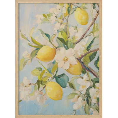 "Lemon Tree", art mural texturé encadré