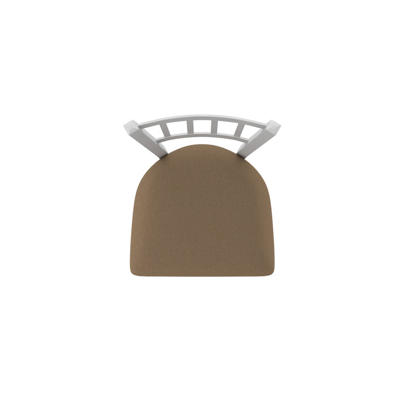 Tabouret pivotant 810 Contessa, Nickel anodisé, Tabouret de comptoir (siège d'une hauteur de 25 p, Rein Thatch