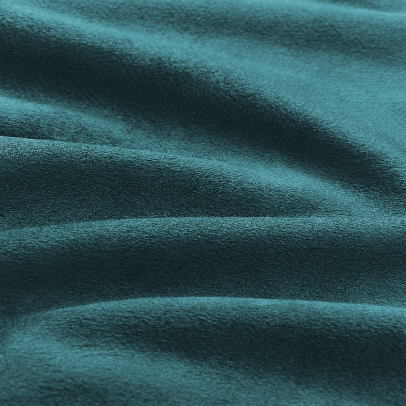 4Pcs Velvet Solid Color Metal Grommets Room Darkening Curtain Panels (Set of 4), 42" W x 63" L, Teal