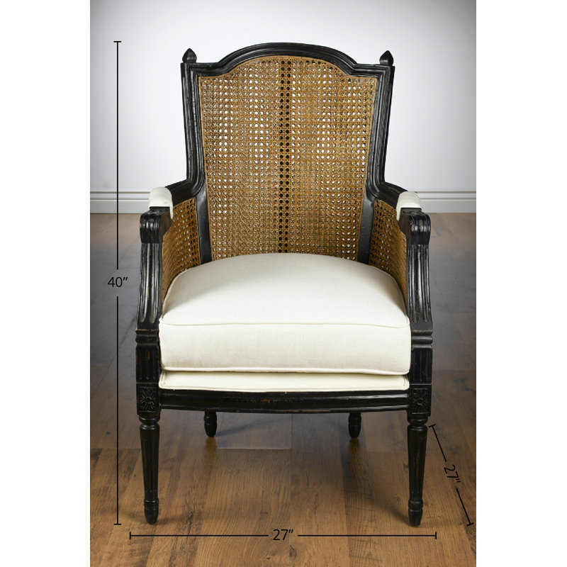 Adrik Linen Armchair, Black