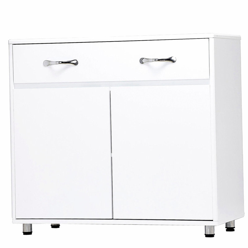 Two door Side Table-White