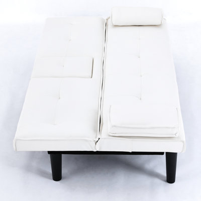 White , 67 - Inch, Bed, One Click Transformation, Solid Wood Frame, Durability Cup Holder, Dormitory Spaces