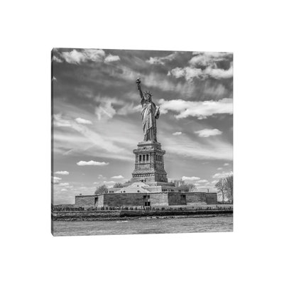 NYC Statue Of Liberty by Melanie Viola - Wrapped Canvas Print