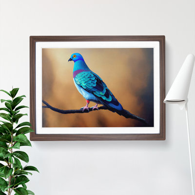 Contemporary Pigeon Bird - Framed Print