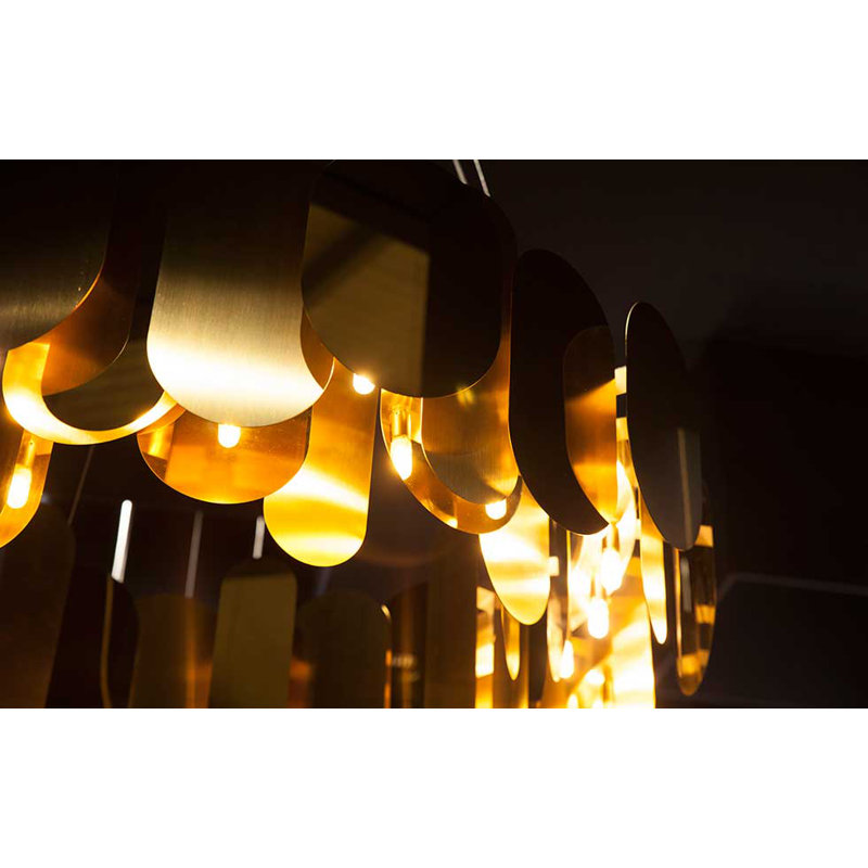 Panel LED Chandelier, Bronze