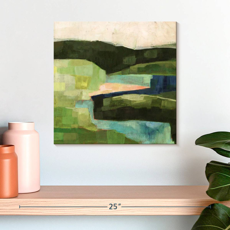 Pastoral Patchwork II, 16" H x 16" W