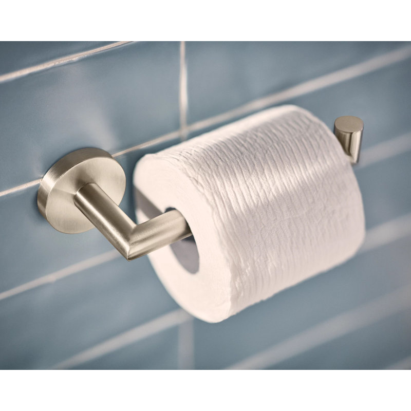 Arlys Wall Mount Toilet Paper Holder, Brushed Nickel
