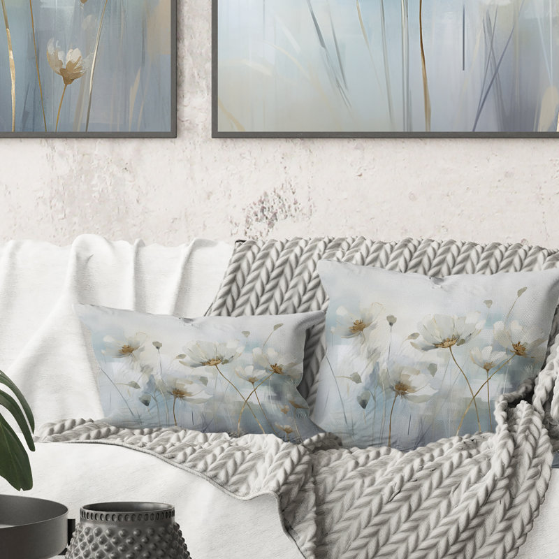 Coussin Blue Botanical Oasis III - Abstract Botanicals