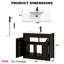 Meuble-lavabo de salle de bain avec lavabo, robinet, tablettes de porte et tablettes latérales ouvertes-908045413-908045412
