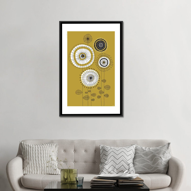 « fleurs vi », impression sur toile, Toile avec cadre noir, H 48 po x l 32 po x P 1,5 po, Pas de tapis