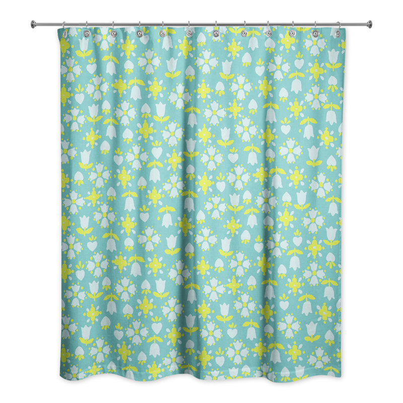 Rideau de douche simple Hanning, Vert