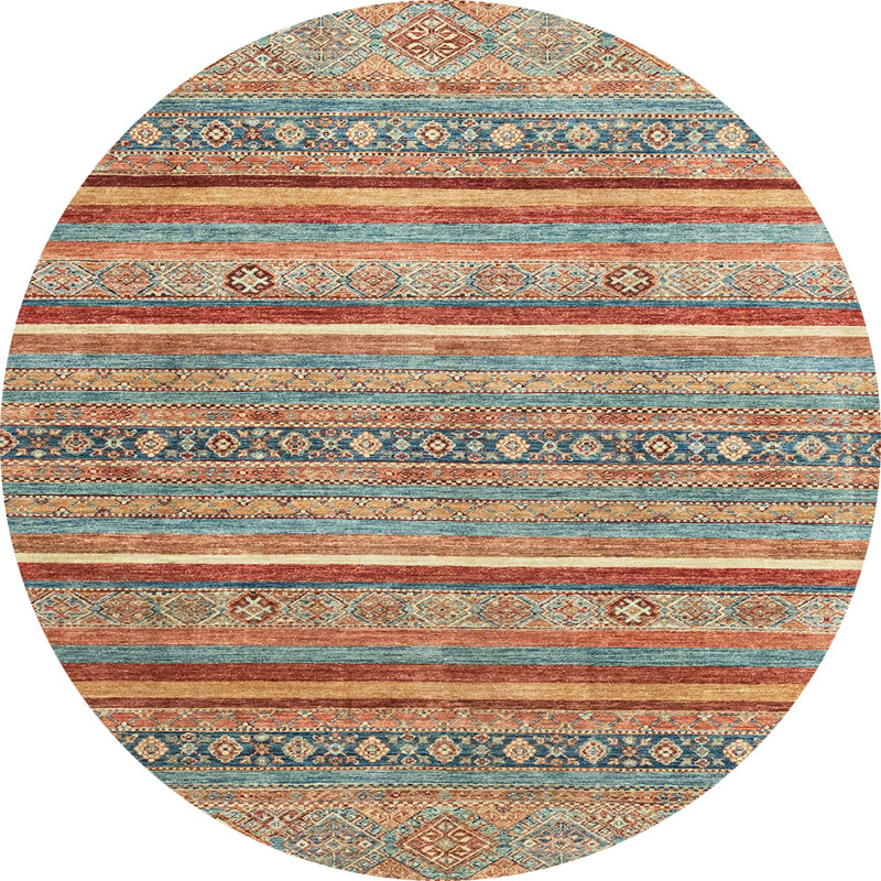 Abstract Indoor Rug, Round 5'