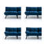 Convertible Folding Navy Blue Bed With Adjustable , Small Living Space Warm And Relaxing Bed, For Spaces