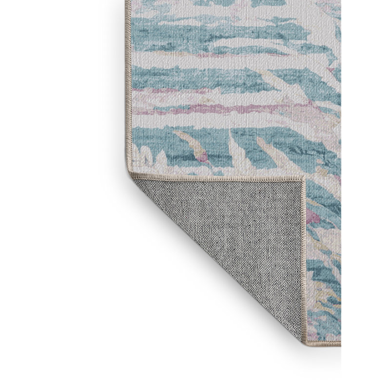 Machine Washable Beige Area Rug, Runner 2' x 4'