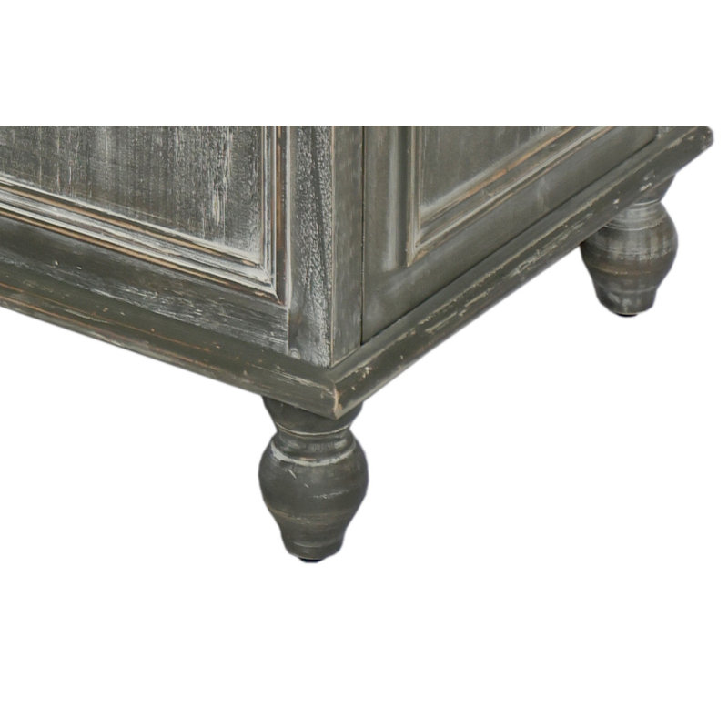 Armoire de rangement étroite Black & Gray Farmhouse, Noir/gris