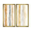 Art mural blanc doré 2 pièces, toile de plage tropicale, horizon tropical blanc et or à la plage-2038498579-2038498582