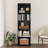 5 Tier Bookshelf, 20 Inches Wide Wooden Storage Shelves,Retro-1875796597