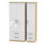 Yvette 3 Door Manufactured Wood Wardrobe-18860429-23704035