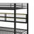 Metal Queen Over Queen Bunk Bed With Storage Cabinets And LED