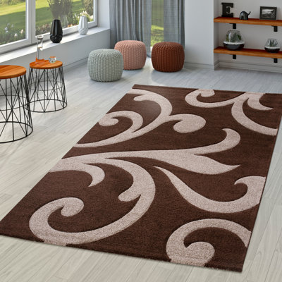 Tapis abstrait en polypropylène tissé à la machine Atakan