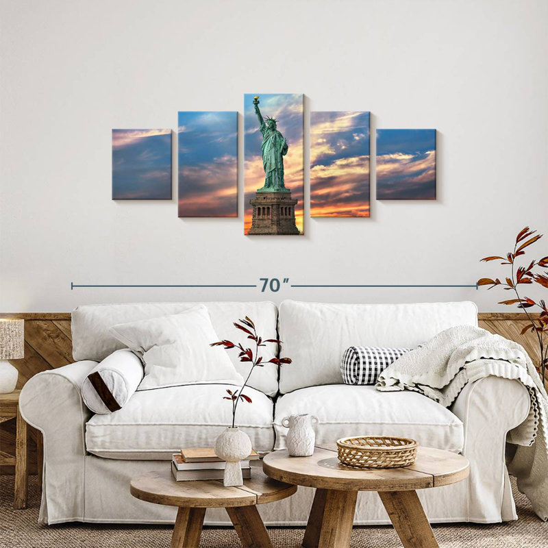 Iconic Statue Of Liberty, 24" H x 55" W